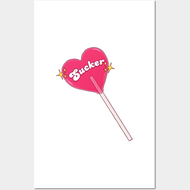 Heart Sucker Lollipop Wall Art by VelvepeachShop